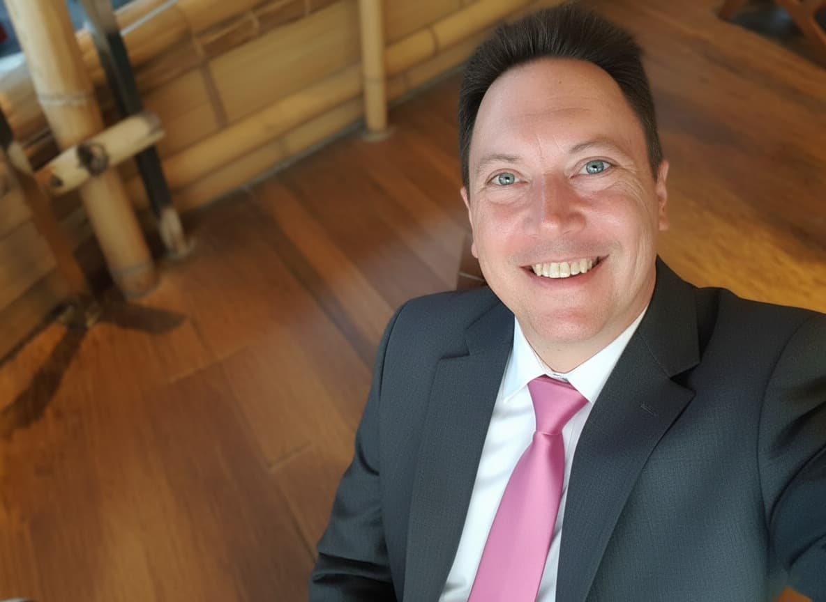 David, founder of Mindsheep Marketing Australia, in a suit and tie, smiling.